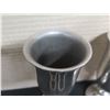 Image 3 : Qty 2 Metal Stemmed Beverage Ware 7"H Marked USA & 4 Napkin Rings
