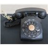 Image 1 : Vintage Black Rotary Dial Telephone w/ Handset & Cord C/D 500 12-64