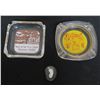 Image 1 : Qty 2 Ashtrays: Home of the 72oz Steak & Texas U Drive & Stone w/ Painted Foot