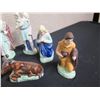 Image 4 : Ceramic Nativity Scene w/ Manger, Wise Men & Animals & Gloria In Excelsis Deo Angel