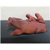 Image 13 : Qty 3 Wooden Statues: Seated Man Reading, Woman & Men on an Ox