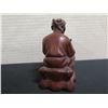 Image 4 : Qty 3 Wooden Statues: Seated Man Reading, Woman & Men on an Ox