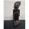 Image 6 : Qty 3 Wooden Statues: Seated Man Reading, Woman & Men on an Ox