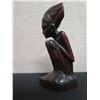 Image 7 : Qty 3 Wooden Statues: Seated Man Reading, Woman & Men on an Ox