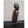 Image 8 : Qty 3 Wooden Statues: Seated Man Reading, Woman & Men on an Ox