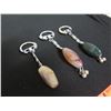 Image 3 : Qty 3 Key Chains w/ Polished Stones Approx. 4"L