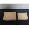 Image 5 : Qty 2 Wooden Boxes Made in Japan w/ Decorative Lids 5"-6"L