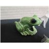 Image 2 : Qty 6 Animal Figurines: Frog, Bird, Turtles, Elephant & Crystal Duck by Larson