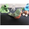 Image 3 : Qty 6 Animal Figurines: Frog, Bird, Turtles, Elephant & Crystal Duck by Larson