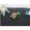 Image 7 : Qty 6 Animal Figurines: Frog, Bird, Turtles, Elephant & Crystal Duck by Larson