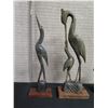 Image 2 : Qty 2 Crane Statues on Square Base & 4 Section Sea Monster Figurine