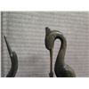 Image 3 : Qty 2 Crane Statues on Square Base & 4 Section Sea Monster Figurine
