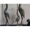 Image 4 : Qty 2 Crane Statues on Square Base & 4 Section Sea Monster Figurine