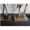 Image 5 : Qty 2 Crane Statues on Square Base & 4 Section Sea Monster Figurine