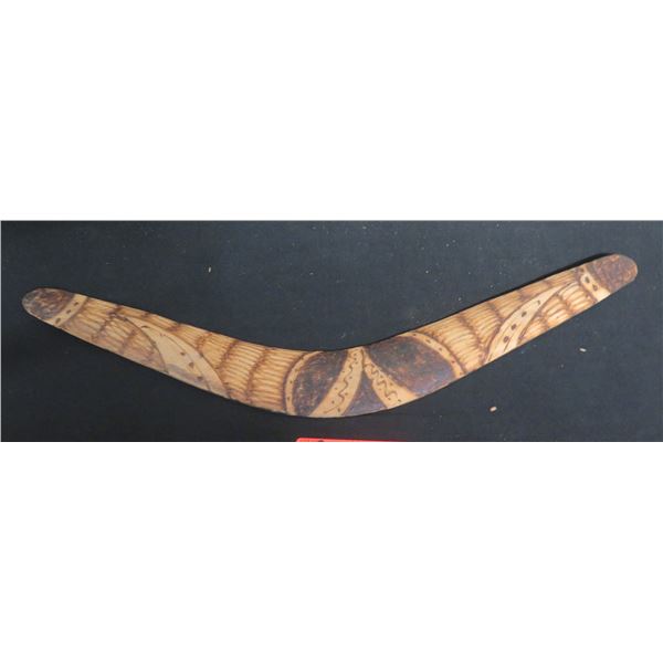 Boomerang Made by Australian Aboriginals Mangrove Timber 22"L