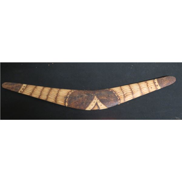 Boomerang Made by Australian Aboriginals Mangrove Timber 22"L