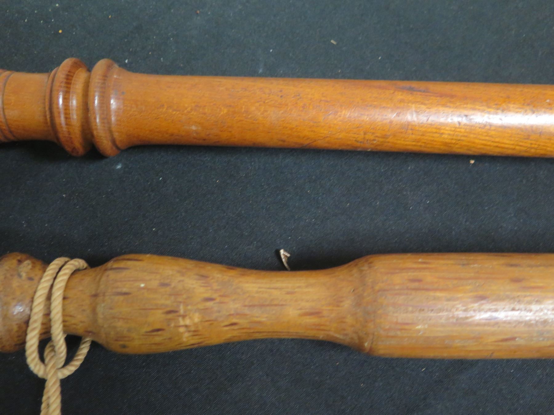 Stick W Rope Qty 2 Wooden Night Sticks w/ Rope 12