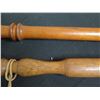 Image 3 : Qty 2 Wooden Night Sticks w/ Rope 12" & 22"