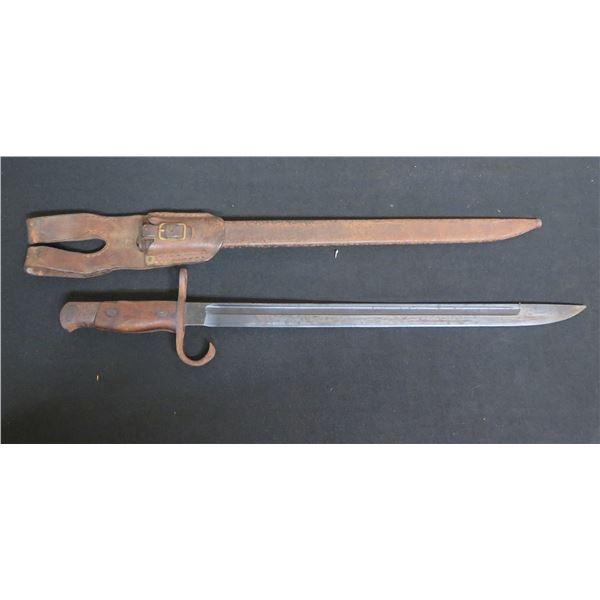 Vintage Bayonet w/ Maker's Mark & 7784 in Belt Holster