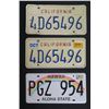 Image 1 : Qty 3 License Plates: California Oct 2005 & Hawaii Dec 2007