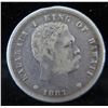 Image 1 : Kalakaua I King of Hawaii 1883 One Dime "Ua  Mau Ke Ea O Ka Aina I Ka Pono"
