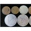 Image 2 : Qty 13 Loose Coins: French Francs, German Pfenning, Russian CCCP, Cypress Kyiipoe, etc