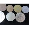 Image 8 : Qty 13 Loose Coins: French Francs, German Pfenning, Russian CCCP, Cypress Kyiipoe, etc
