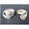 Image 1 : Qty 2 Spoon Wrap Rings (1 Marked 925 Sterling) Adjustable Size 8, 7.21 grams