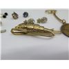 Image 2 : Multiple Accessories: Pins, Cuff Links, Tie Tacks & Bars, 1979 Key Chain, Earrings etc