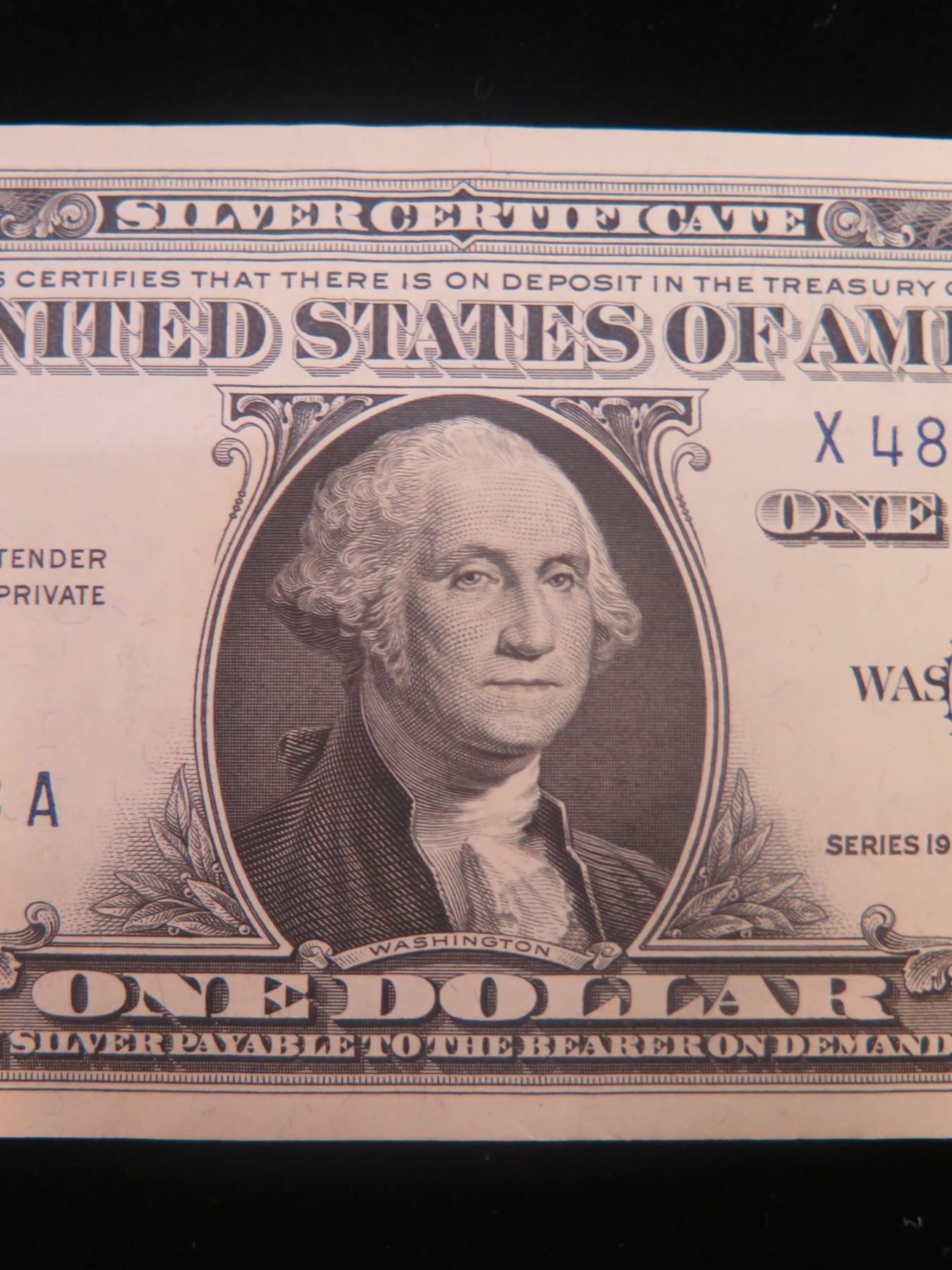 Series 1957 B One Dollar Silver Certificate Error Note w/ Misaligned