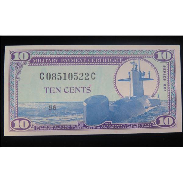 Series 681 Military Payment Certificate Ten Cents