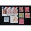 Image 1 : Qty Approx. 10 Collectible Stamps: Brasil, Japan, US Postage Misc Value, etc