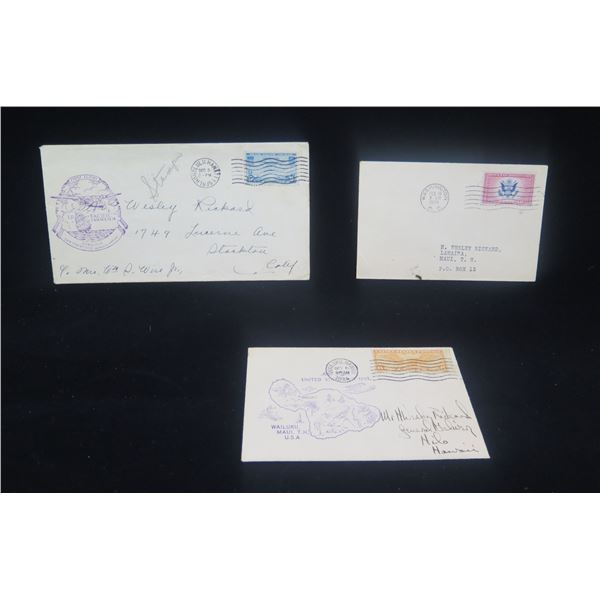 Qty 3 Envelopes: Trans-Pacific Air Mail, Special Delivery & Wailuku Maui