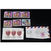 Image 1 : Qty Approx. 10 Collectible Stamps: Elvis, Buddy Holly, US Postage Misc Value & Hong Kong $2