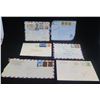 Image 1 : Qty 6 Envelopes w/ Stamps: Queen Elizabeth, Europa, Republique Francaise, Sverige, Hong Kong, etc