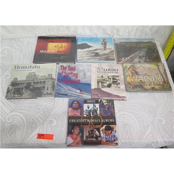 Qty 8 Hawaii Books: Waikiki, BeachBoy, Streetcar Days, Soul of Surfing, Honolulu Then & Now, etc