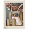 Image 2 : Jean Charlot "Glass Ball" Lithograph, Limited Edition 185/1000, Koa Framed 12"x15"