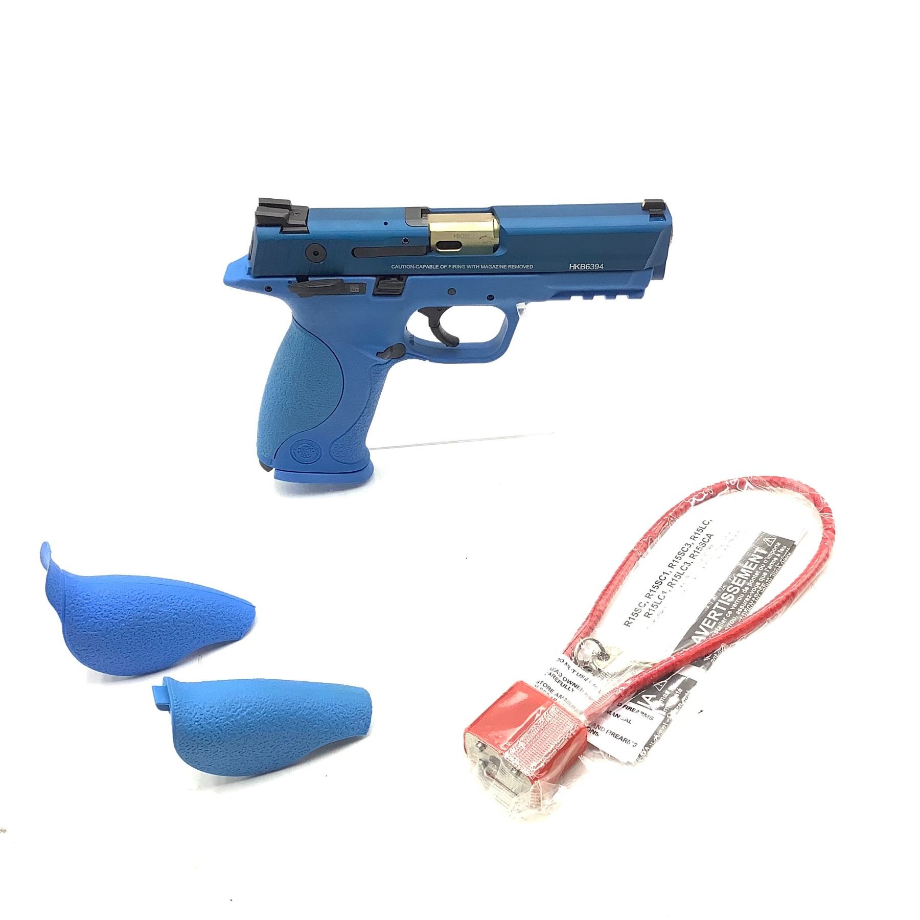 Smith and Wesson M& P Semi Auto Pistol Blue Sim Gun 9mm, Restricted