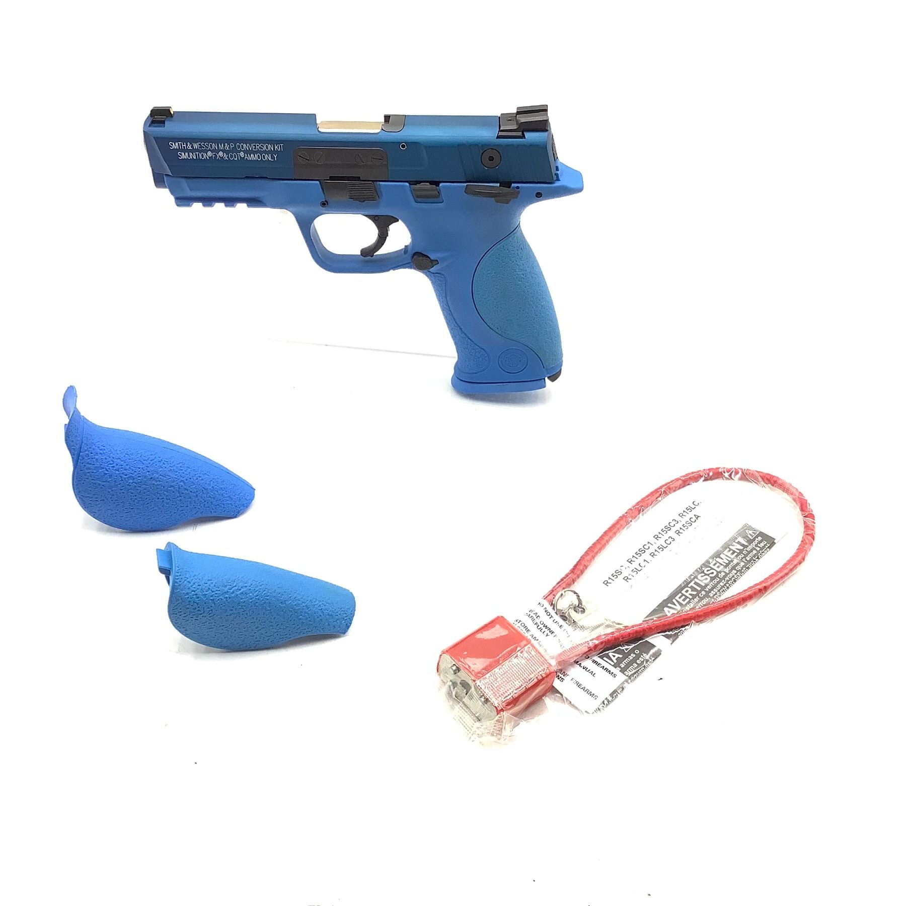 Smith and Wesson M& P Semi Auto Pistol Blue Sim Gun 9mm, Restricted