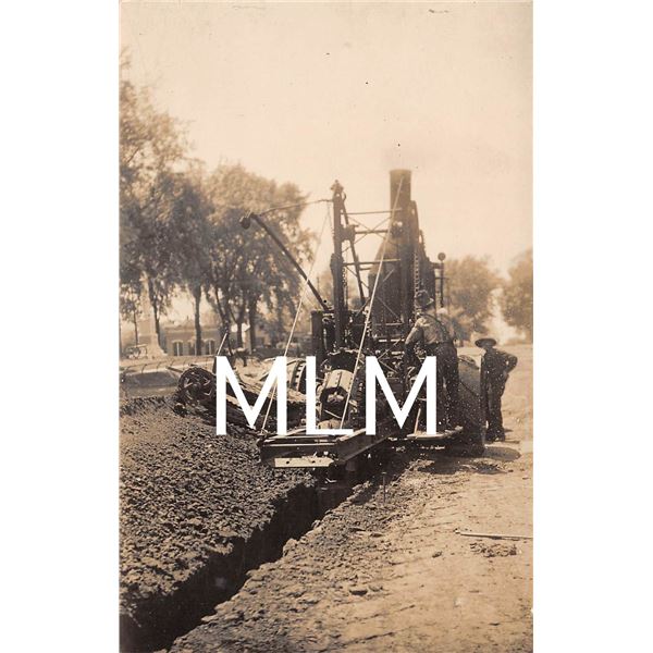 Road Construction Machinery Real Photo Postcard