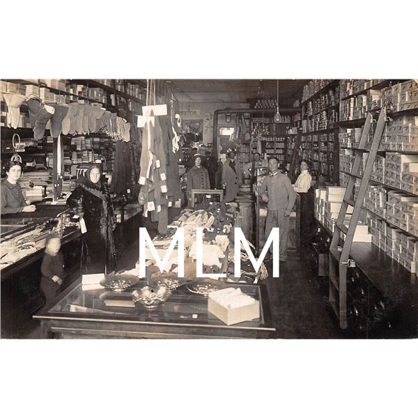 Store Interior Clothing Shop Real Photo Postcard