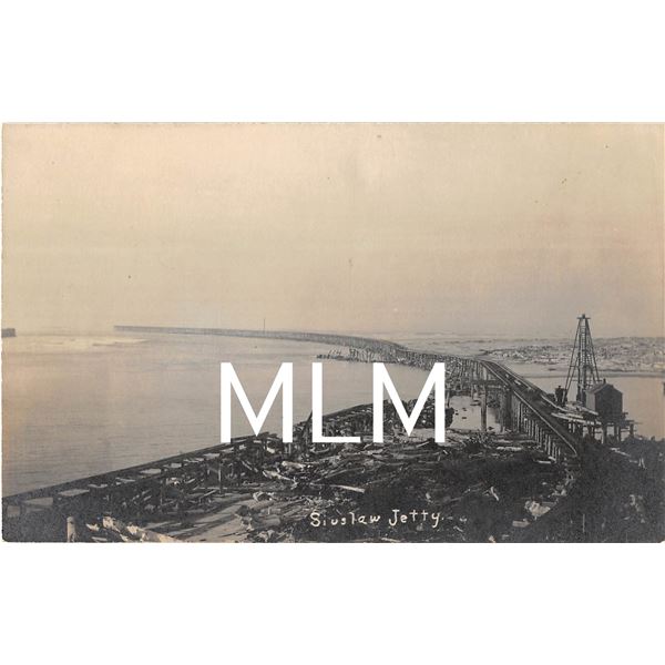 Siuslaw Jetty Oregon Real Photo Postcard