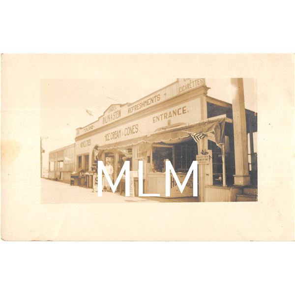 Boardwalk Amusement Toyland Ice Cream Shop Photo Postcard