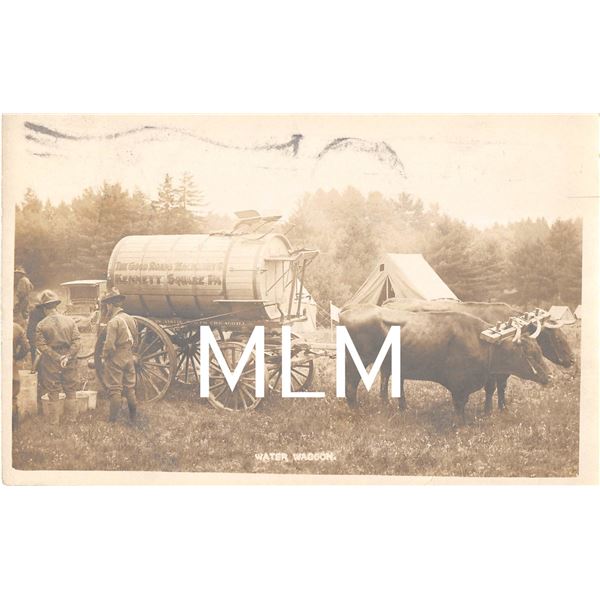 "The Good Roads Machinery" Kennett Square PA Water Wagon Photo PC