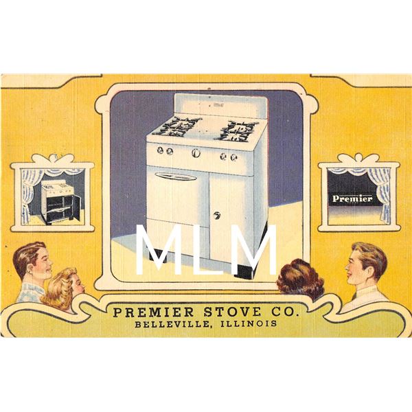 Linen Advertising Premier Stove Co. Belleville, Illinois Postcard
