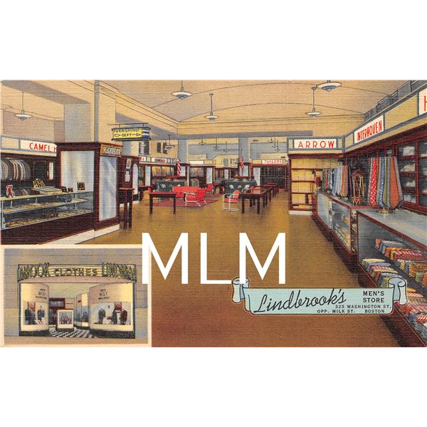 Men's Clothing Store Interior Lindbrook's Boston, Massachusetts Linen Advertising PC