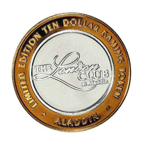 .999 Silver Aladdin Resort Casino Las Vegas, NV $10 Limited Edition Gaming Token