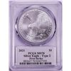 Image 2 : 2021 Type 2 $1 American Silver Eagle Coin PCGS MS70 First Strike Damstra Signature