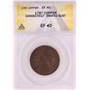 Image 1 : 1787 Connecticut Draped Bust Colonial Copper Coin ANACS EF40