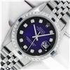 Image 1 : Rolex Men's Stainless Steel Blue Vignette Diamond & Sapphire Datejust Wristwatch